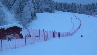 Le cours facultatif de l'ESOL au Slalom Dames des Diablerets