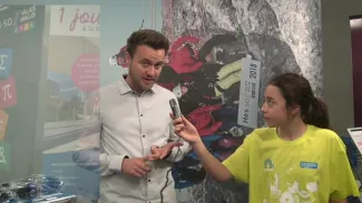 Reportage sur la HES-SO - Interview du responsable du stand