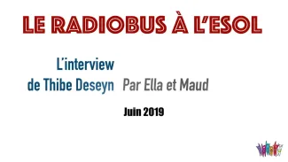 Interview Radiobus ESOL / JOJ2020 - Thibe Deseyn (filmé)