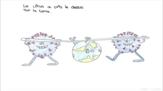 Analyse d'un dessin de presse lié au Coronavirus - Eleni