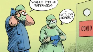 Analyse d'un dessin de presse lié au Coronavirus - Maria