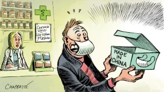 Analyse d'un dessin de presse lié au Coronavirus - Patrick