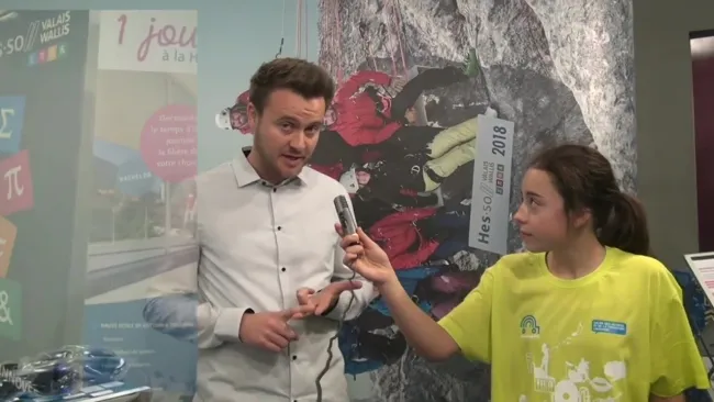 Reportage sur la HES-SO - Interview du responsable du stand