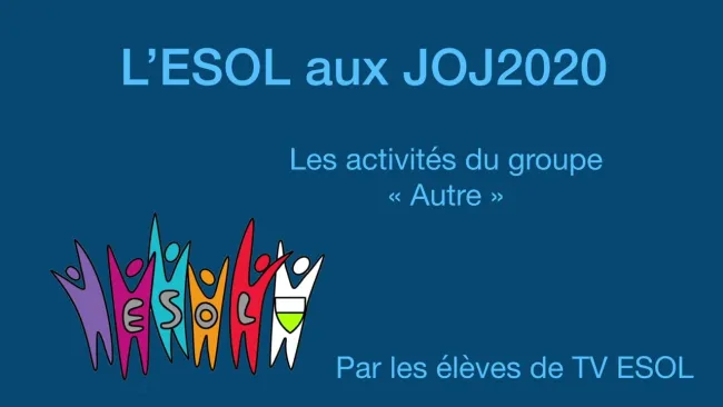 Reportage JOJ du lundi 13 janvier 2020 - Interview du groupe "autres activités" - David Pichard