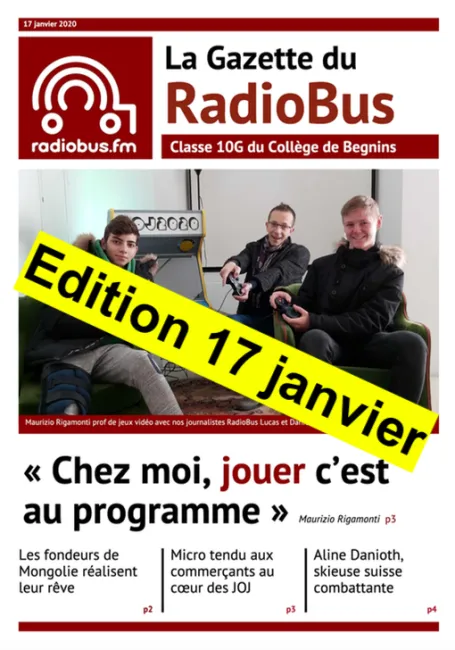 La Gazette du RadioBus : 17 janvier 2020
