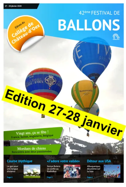 La Gazette Radio Ballons : 27 et 28 janvier 2020