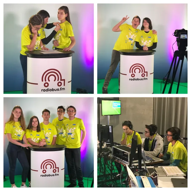 Emission de l'OCOM 11 VG Radio filmée au salon des métiers le 30 novembre 2018